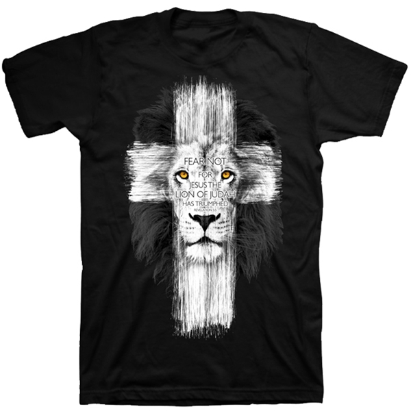 Light & Dark Fabrics #1 Fear Not Lion & The Lamb Iron On Transfer-T-Shirt 