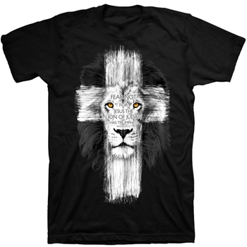 Lion Cross Fear Not Christian T-Shirt