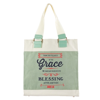 From The Fullness Of His Grace Tote Bag