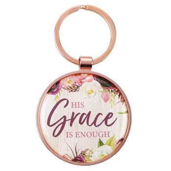 His Grace is Enough Christian Keychain