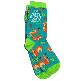 I'm Nuts About Jesus Christian Socks