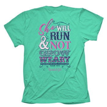 Run And Not Grow Weary Christian T Shirt
