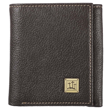 Three Crosses Genuine Leather Christian Wallet