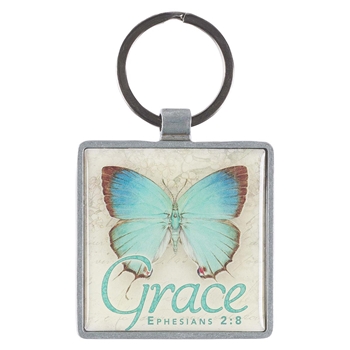 Butterfly Grace Christian Keychain