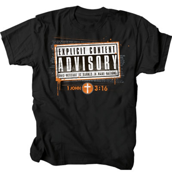 Christian Apparel Shop - Explicit Content Advisory Christian T Shirt