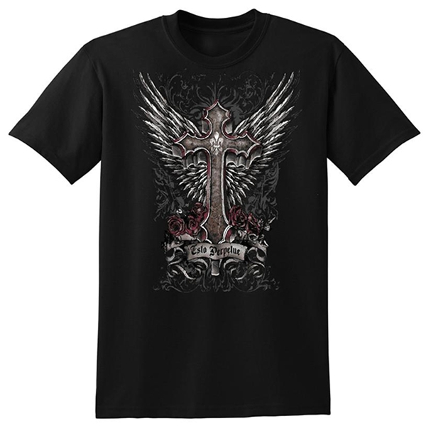 Winged Cross Esto Perpetue Christian T Shirt