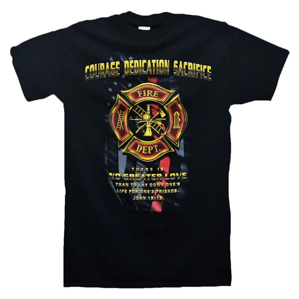 Firefighters Courage Dedication Sacrifice T-Shirt