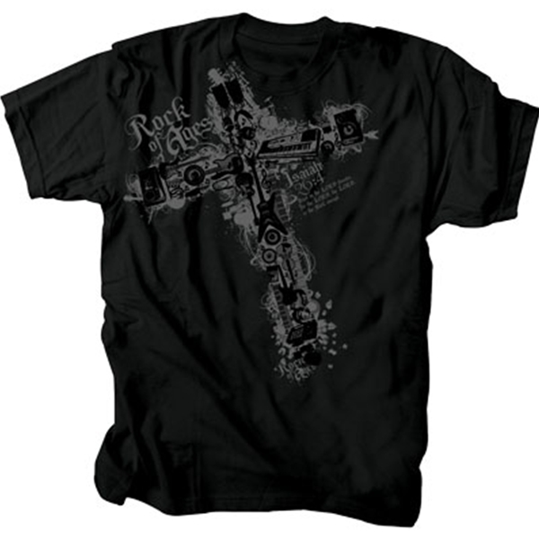 Christian Apparel Shop - Rock Of Ages Christian T Shirt