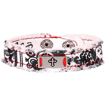 Christian Black White Cross Bracelet