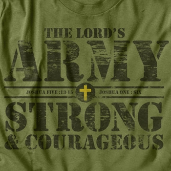 Lord's Army Strong Courageous Christian T Shirt Image 2