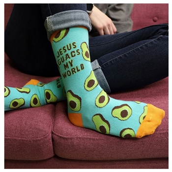 Jesus Guacs My World Christian Socks Image 3
