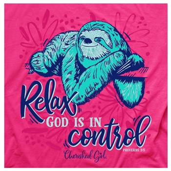 God Is In Control Relax Christian T-shirt Image 2