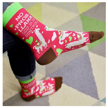 Llama Christian Socks Image 3