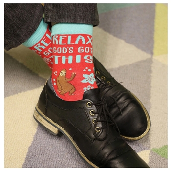 Relax Sloth Christian Socks Image 3