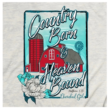 Country Born Heaven Bound Christian T-Shirt Image 2