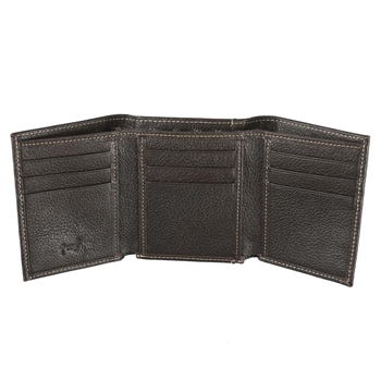 Three Crosses Genuine Leather Christian Wallet Image 3