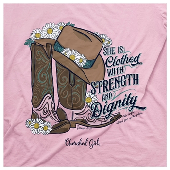 Clothed With Strength And Dignity Christian T-Shirt Image 2