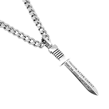 Man Of God Roman Sword Christian Necklace Image 2