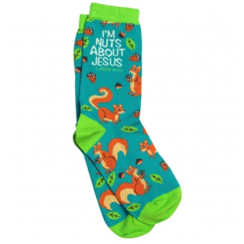 I'm Nuts About Jesus Christian Socks