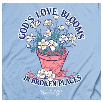 God's Love Blooms Christian T-Shirt Image 2
